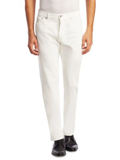 Brunello Cucinelli Five-pocket Skinny Jeans In Off White