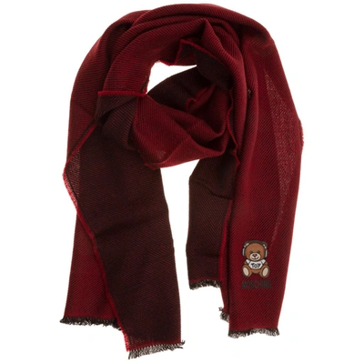 Moschino Men's Scarf Teddy In Red