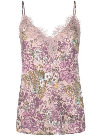 Gold Hawk Floral-print Camisole In Muted Rose Combo
