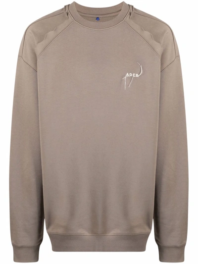 Ader Error Kaput Logo-embroidered Sweatshirt In Neutrals