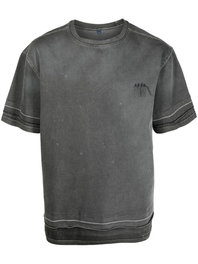 Ader Error Needle Logo Layered T-shirt In Grey