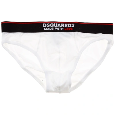 Dsquared2 Men's Underwear Briefs In Bianco