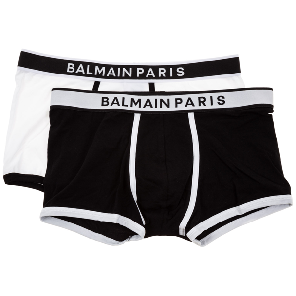 Balmain Men's Underwear Boxer Shorts 2 Pack In Bianco | ModeSens