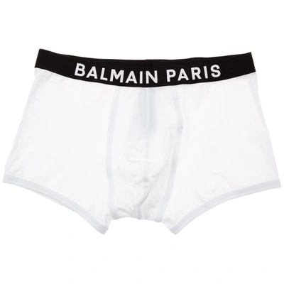 Balmain Men's Underwear Boxer Shorts In Bianco