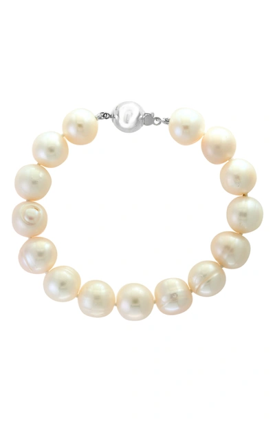 Effy Sterling Silver Freshwater Pearl Bracelet In White