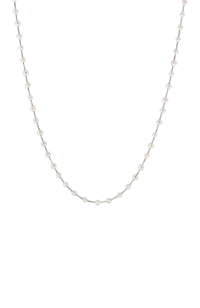 Effy 14k White Gold Freshwater Pearl Station Necklace