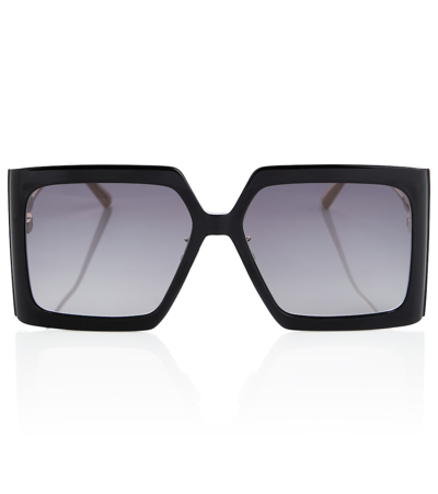 Dior Solar S2u Black Square Sunglasses In Black/gray