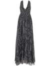 Etro Gathered Paisley-print Silk-chiffon Maxi Dress In Black