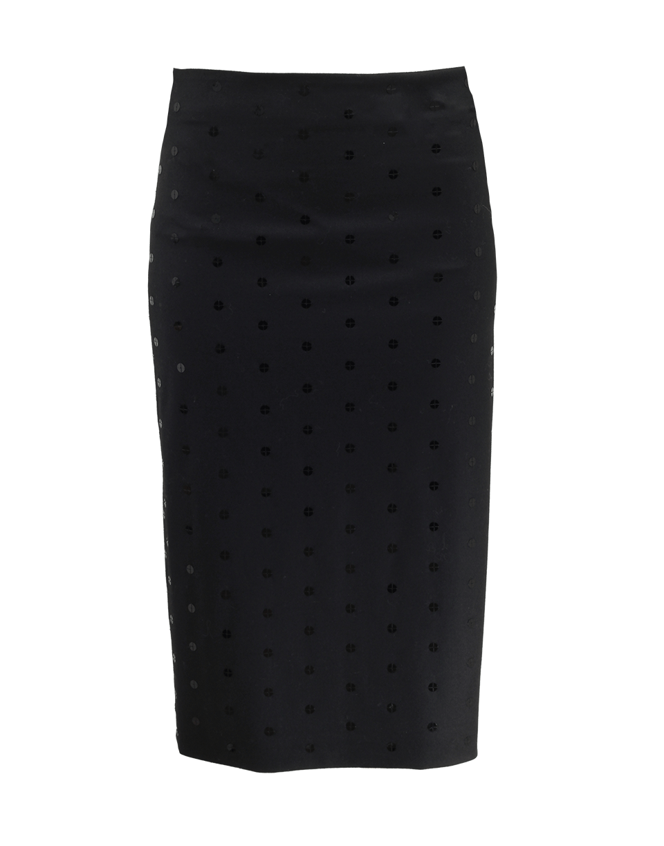 Brunello Cucinelli Paillette Pencil Skirt In Black | ModeSens
