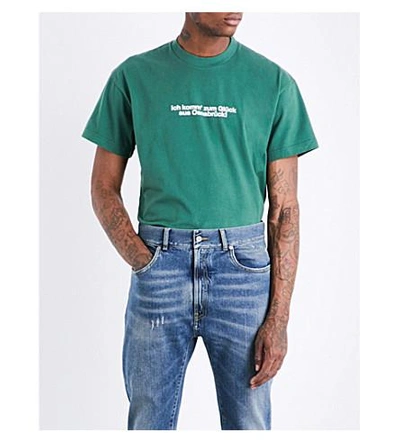 Vetements Tourist Cotton-jersey T-shirt In Green