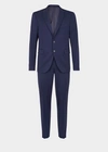 Versace Slim Fit Wool Suit In Blue