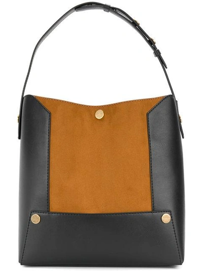 Stella Mccartney Stella Popper Faux-suede Shoulder Bag In Leather Color