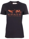 Coach Rexy And Carriage Appliqué T-shirt In Color<lsn_delimiter>black