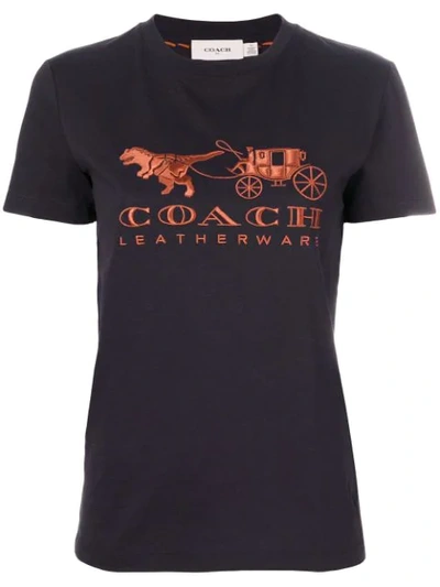 Coach Rexy And Carriage Appliqué T-shirt In Color<lsn_delimiter>black