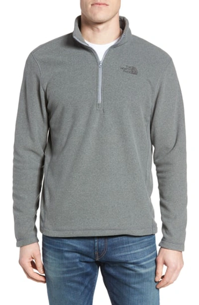 The North Face 'tka 100 Glacier' Quarter Zip Fleece Pullover In Tnf Medium Grey Heather