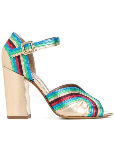 Tabitha Simmons Peeptoe-sandalen Mit Blockabsatz - Mehrfarbig In Multicolour