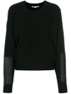 Stella Mccartney Ribbed Crew Neck Sweater - Black