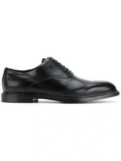 Dolce & Gabbana Brogue Detail Oxford Shoes In Black