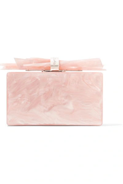 Edie Parker Wolf Glittered Acrylic Clutch Bag In Pink