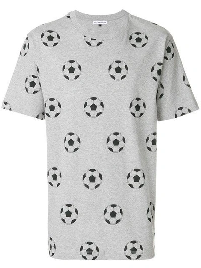 Gosha Rubchinskiy Football Print T-shirt In Grigio-nero