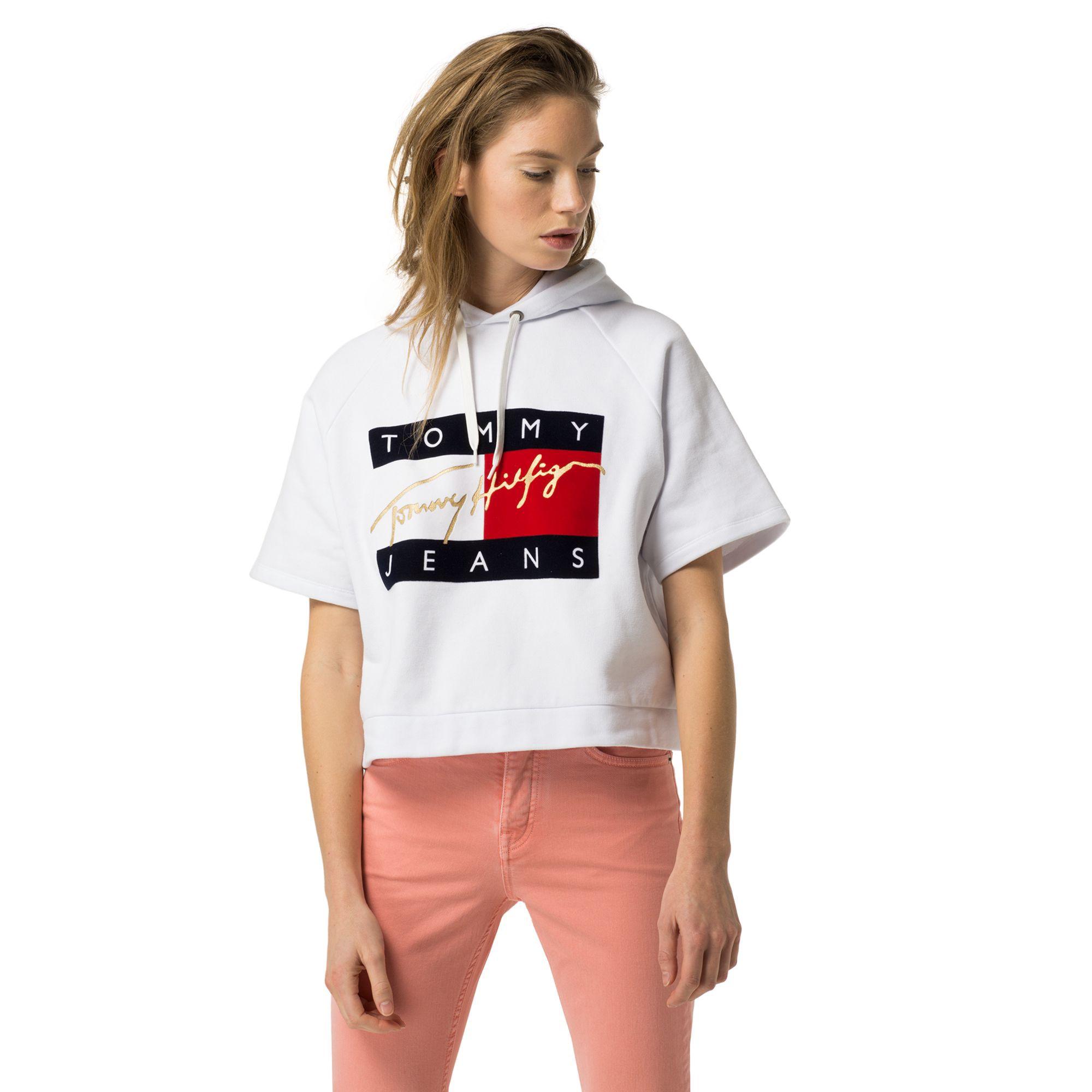tommy cropped jumper
