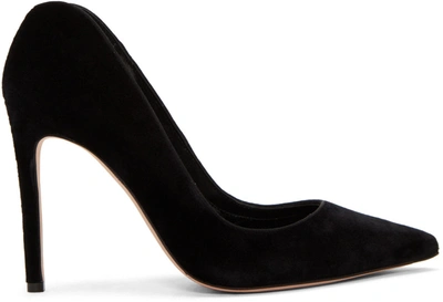 Alexander Mcqueen Black Velvet Pointed Heels