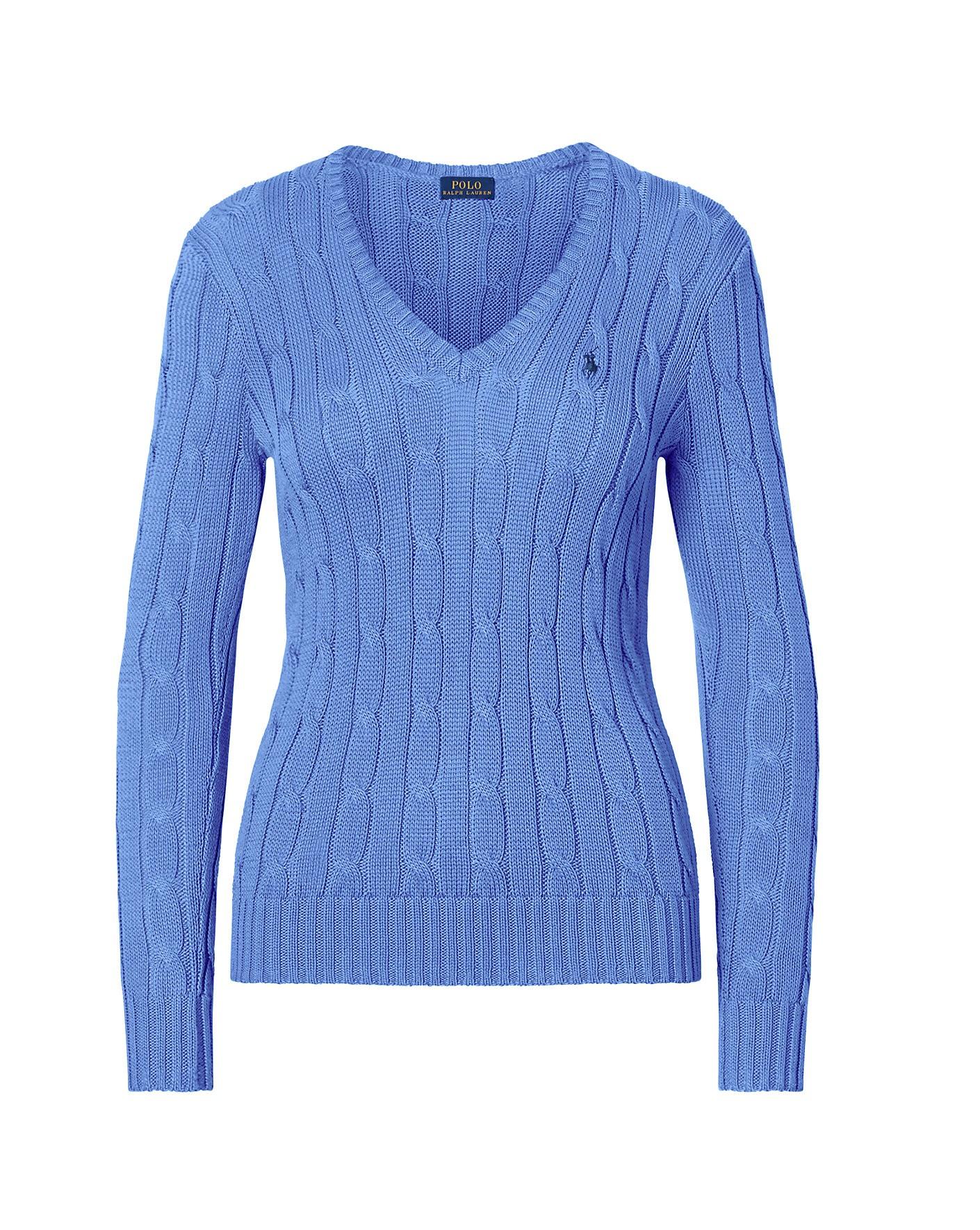 Polo Ralph Lauren Cable-knit Cotton Sweater In Brookfield Blue | ModeSens