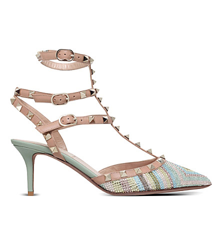 Valentino Rockstud 65 Embellished Heeled Courts In Other | ModeSens