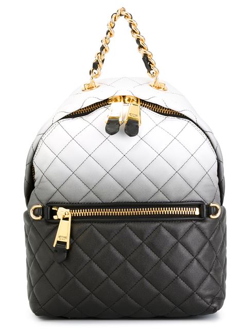 moschino quilted nylon backpack