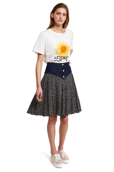 Opening Ceremony Denim Denim Ditsy Floral Combo Skirt - Black Denim