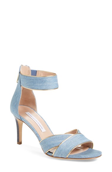 Diane Von Furstenberg 'ragusa' Ankle Strap Sandal (women) In Denim Blue ...