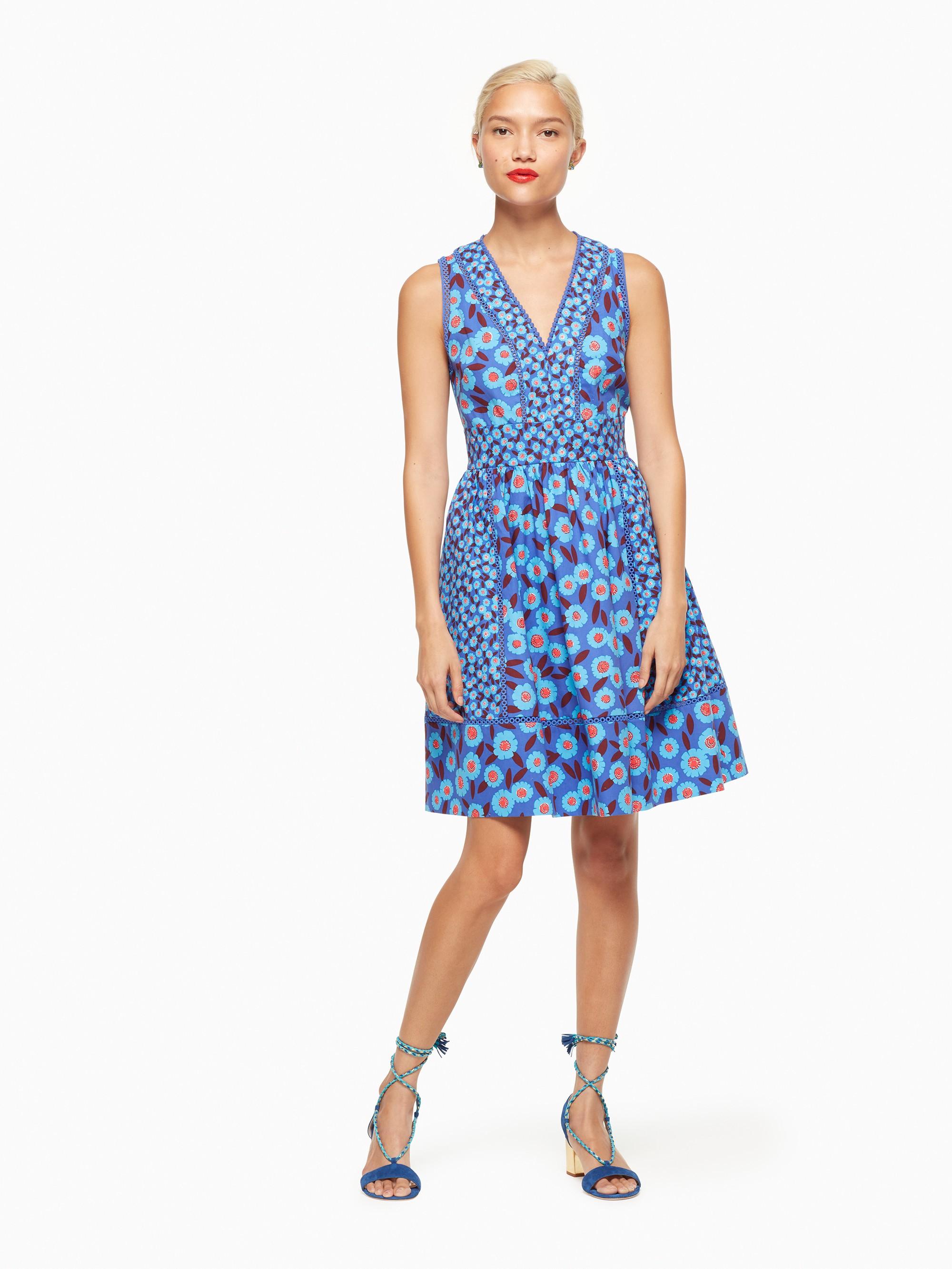 kate spade blue floral dress