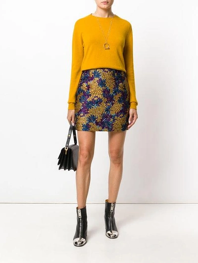 Dolce & Gabbana Metallic Jacquard Mini Skirt In Multicoloured