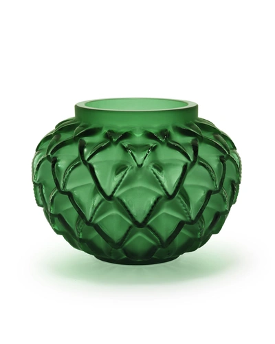Lalique Languedoc Vase (12cm) In Green