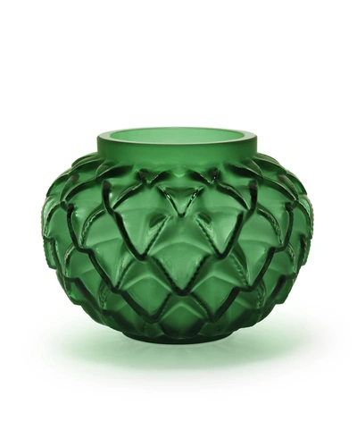 Lalique Languedoc Green Vase