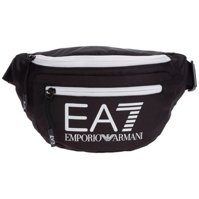 Ea7 Men's Belt Bum Bag Hip Pouch In Black