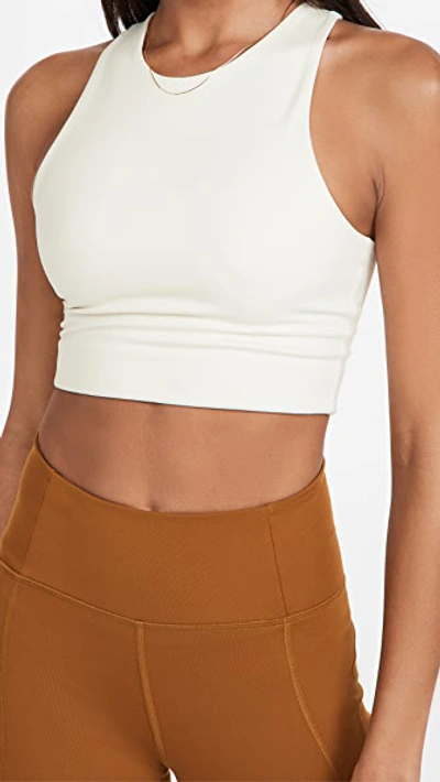 Girlfriend Collective Dylan Crop Top In Ivory