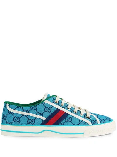 Gucci Tennis 1977 Gg Multicolour Sneakers In Blue