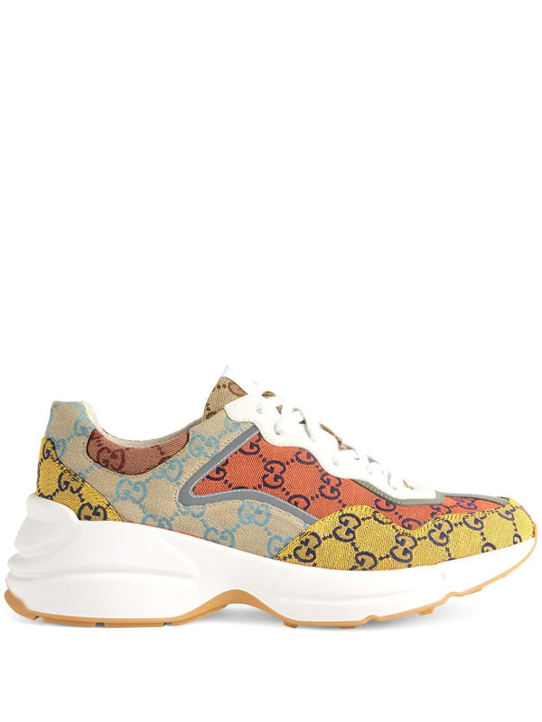 Gucci Men's Rhyton Gg Multicolor Sneaker In Multicolor Canvas | ModeSens