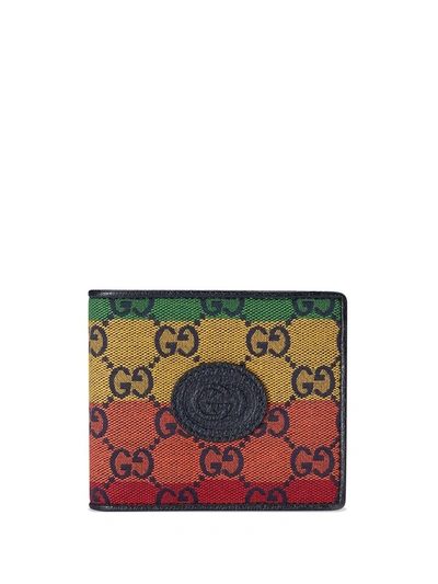 Gucci Gg Multicolor Bi-fold Wallet In Multicolor Canvas