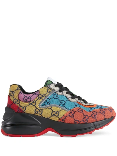 Gucci Women's Rhyton Gg Multicolor Sneaker In Multicolor Canvas