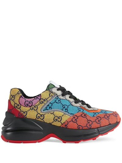 Gucci Women's Rhyton Gg Multicolor Trainer In Multicolor Canvas