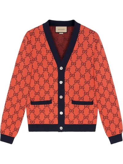 GUCCI Logo-Jacquard Wool-Blend Cardigan for Men