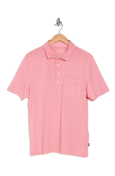 Vineyard Vines Destin Stripe Sankaty Classic Fit Polo Shirt In Strawberry Blonde