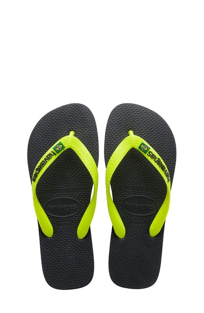 Havaianas Men's Brazil Logo Flip-flop Sandals Men's Shoes In New Graphite