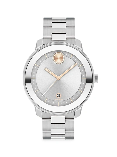 Movado Bold Verso Stainless Steel Bracelet Watch In Gold Tone / Rose / Rose Gold Tone / Silver