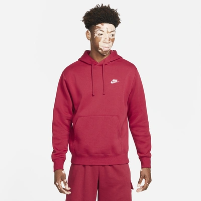 Nike Sportswear Club Fleece Pullover Hoodie Sweatshirt In Berry