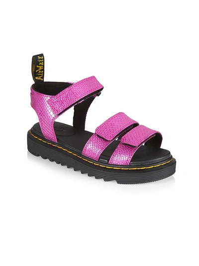 Dr. Martens' Kids Pink Klaire Glitter Big Kids Sandals