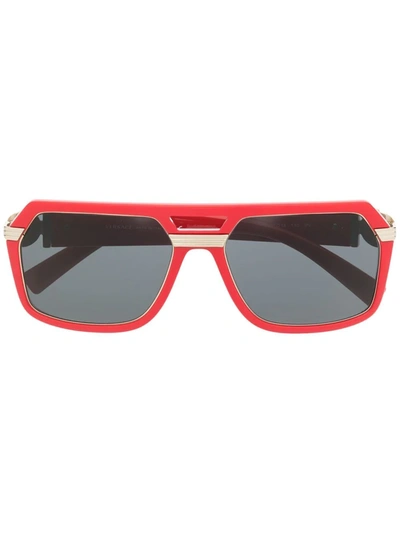 Versace Dark Grey Aviator Mens Sunglasses Ve4399 530987 58 In Grey,red