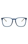 Ray Ban 54mm Square Optical Glasses In Blue